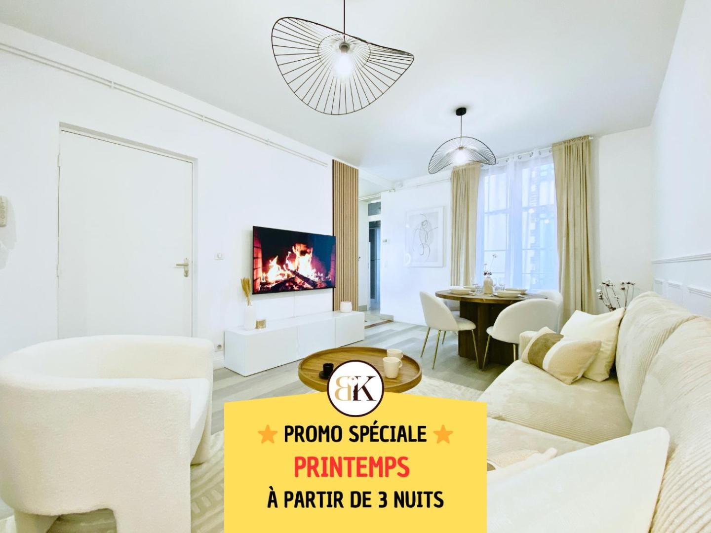 Le Subtil - Best Keys - Elegance & Confort - 2 Chambres Separees - Lit Queen Size - Smart Tv Netflix - Entre Gare & Centre Ville - A 1H De Paris - Wifi Fibre - Check-In Autonome Sens Extérieur photo